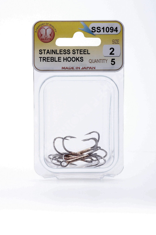 Blister 1094 STAINLESS STEEL TREBLE Anzuelos Acero inoxidable