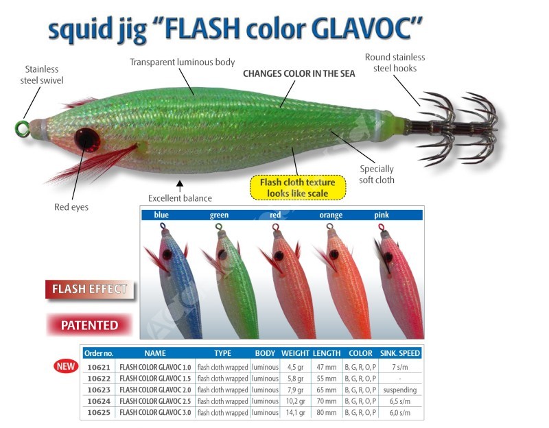 FLASH COLOR GLAVOC Pesca cefalópodos Dtd