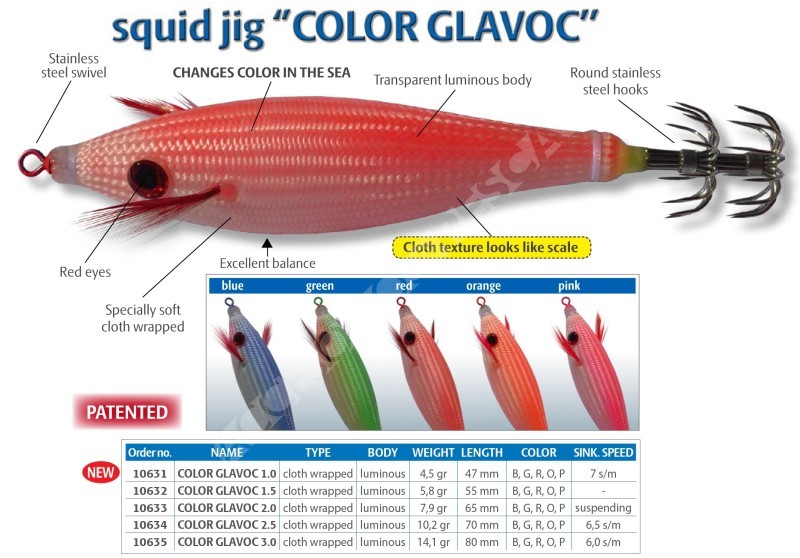 COLOR GLAVOC Pesca cefalópodos Dtd