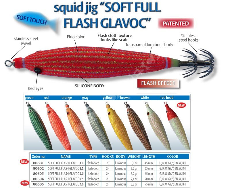 SOFT FULL FLASH GLAVOC Pesca cefalópodos Dtd