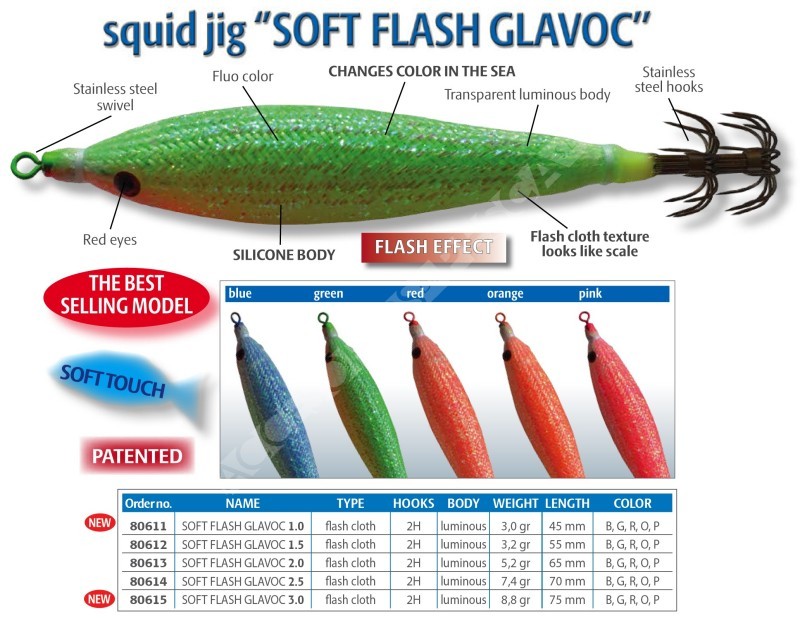 SOFT FLASH GLAVOC Pesca cefalópodos Dtd