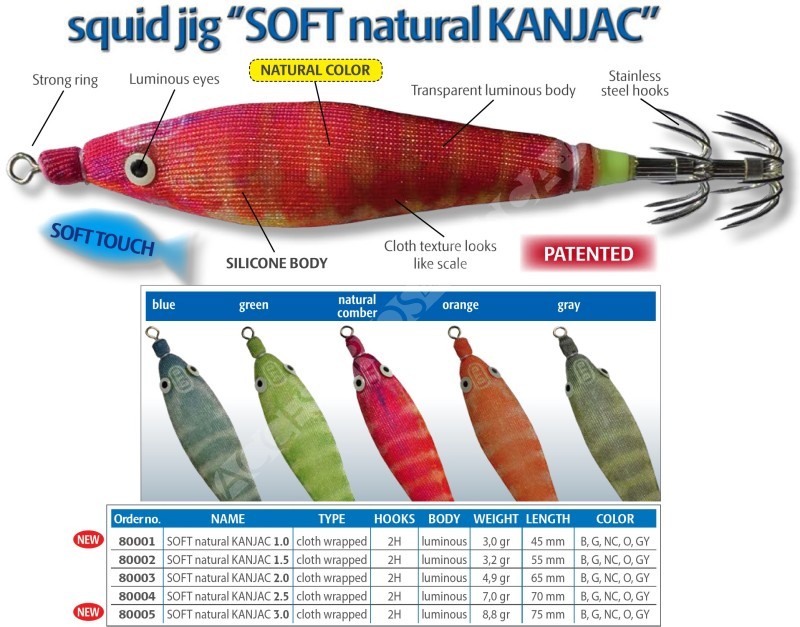 SOFT NATURAL KANJAC Pesca cefalópodos Dtd