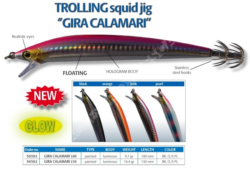 GIRA CALAMARI Pesca cefalópodos Dtd