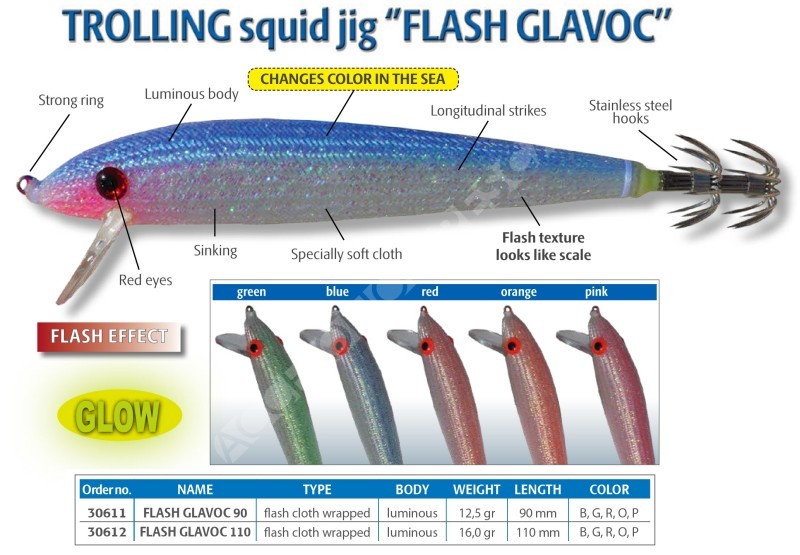 FLASH GLAVOC Pesca cefalópodos Dtd