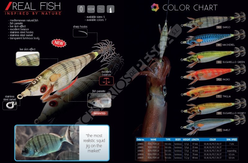 REAL FISH Pesca cefalópodos Dtd