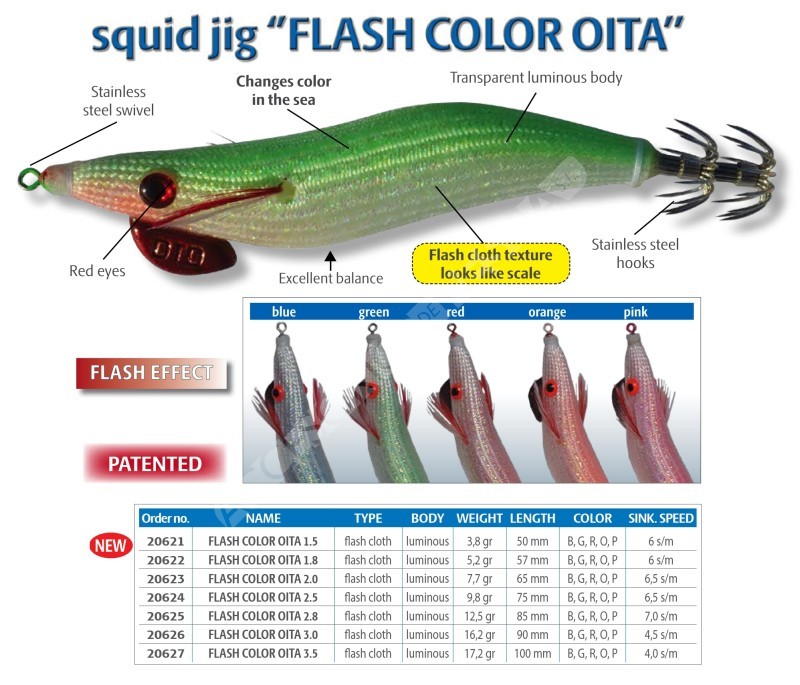 FLASH COLOR OITA Pesca cefalópodos Dtd