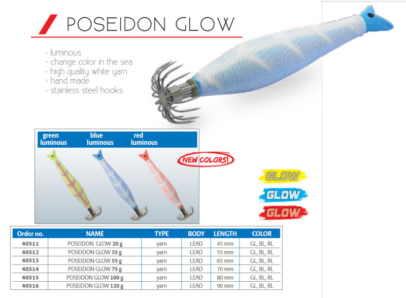 POSEIDON GLOW Pesca cefalópodos Dtd