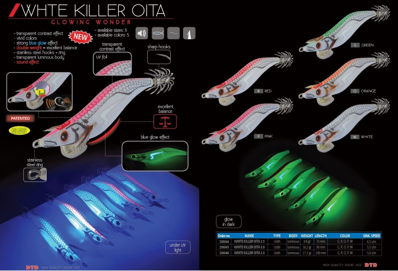 WHITE KILLER OITA Pesca cefalópodos Dtd