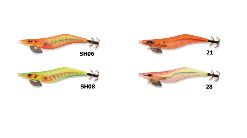 COLORES SURUME IKA Pesca cefalópodos AKAMI