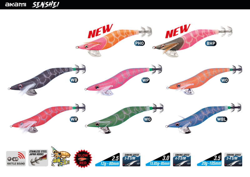 COLORES SENSHEI Pesca cefalópodos AKAMI