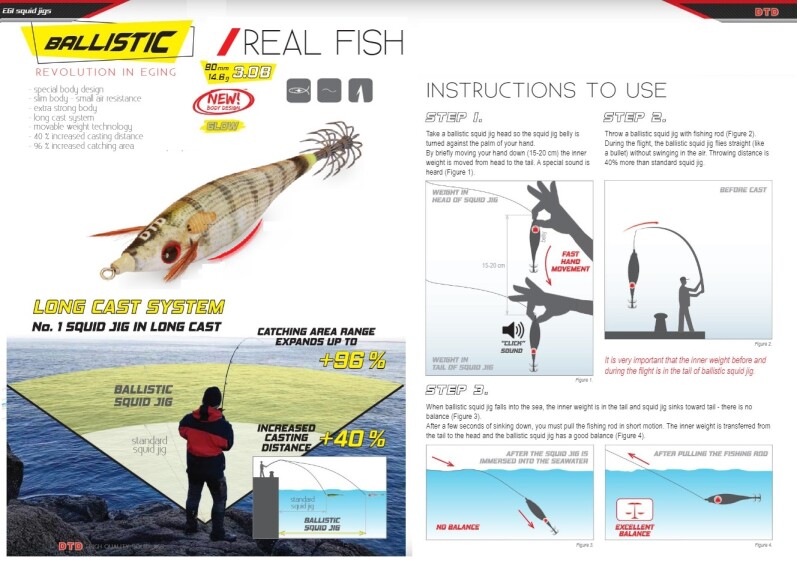 BALLISTIC REAL FISH Pesca cefalópodos Dtd