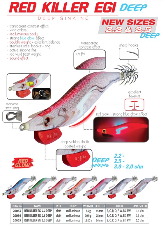 RED KILLER EGI DEEP Pesca cefalópodos Dtd