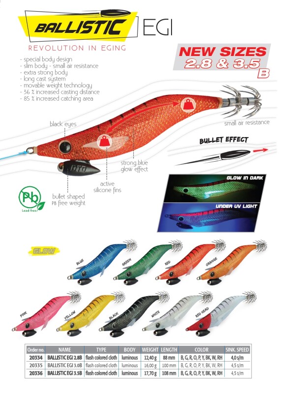 BALLISTIC EGI Pesca cefalópodos Dtd