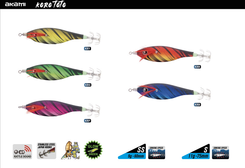COLORES KORO TOTO Pesca cefalópodos AKAMI