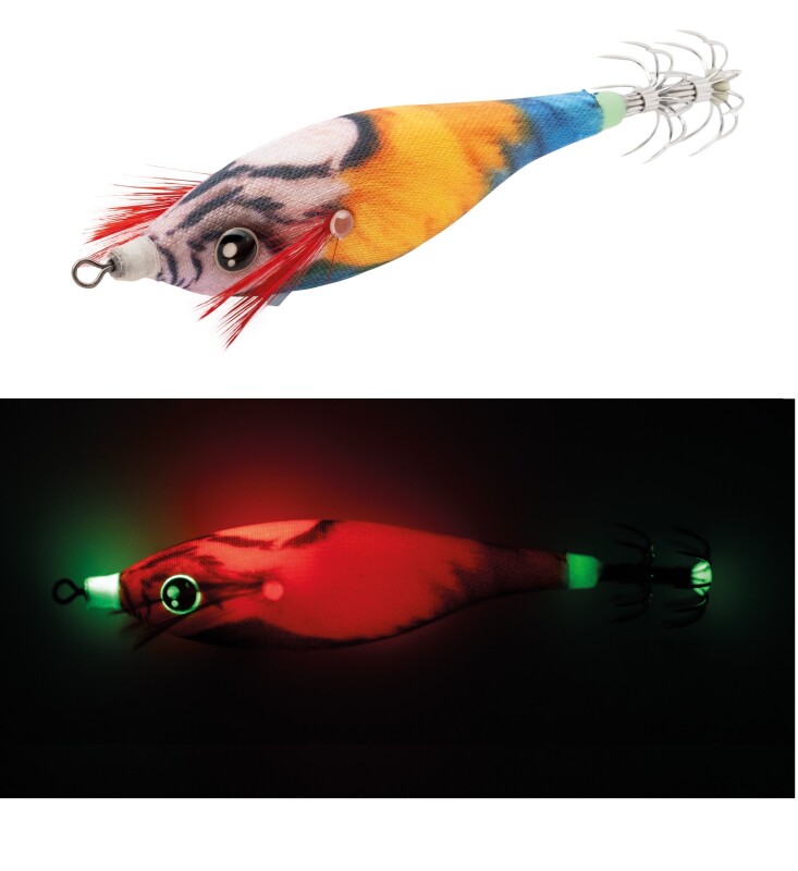 GLOW RED OUMU TOTO Pesca cefalópodos AKAMI