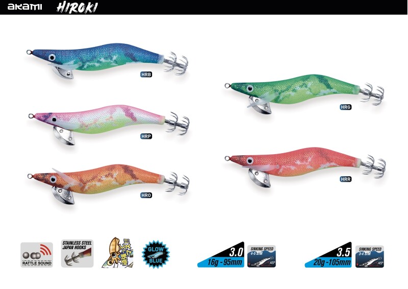 COLORES HIROKI Pesca cefalópodos AKAMI