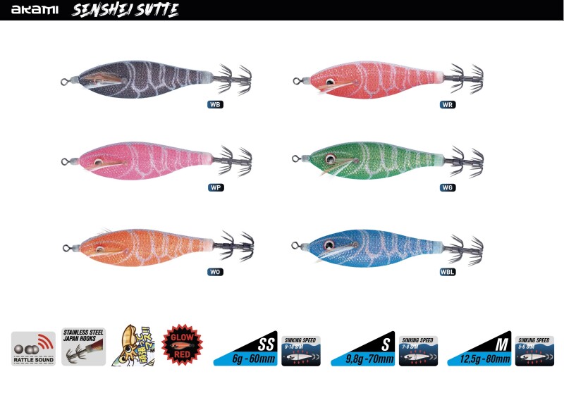 COLORES SENSHEI SUTTE Pesca cefalópodos AKAMI