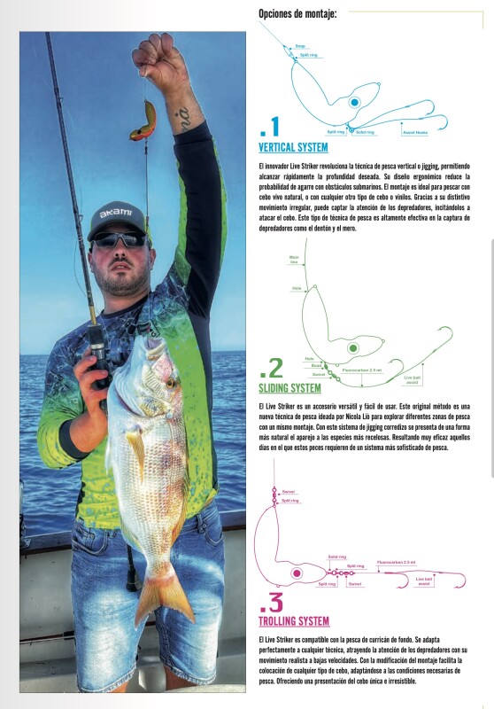 LIVE STRYKE SYSTEM LIVE STRIKER Señuelos Aparejos Jigging