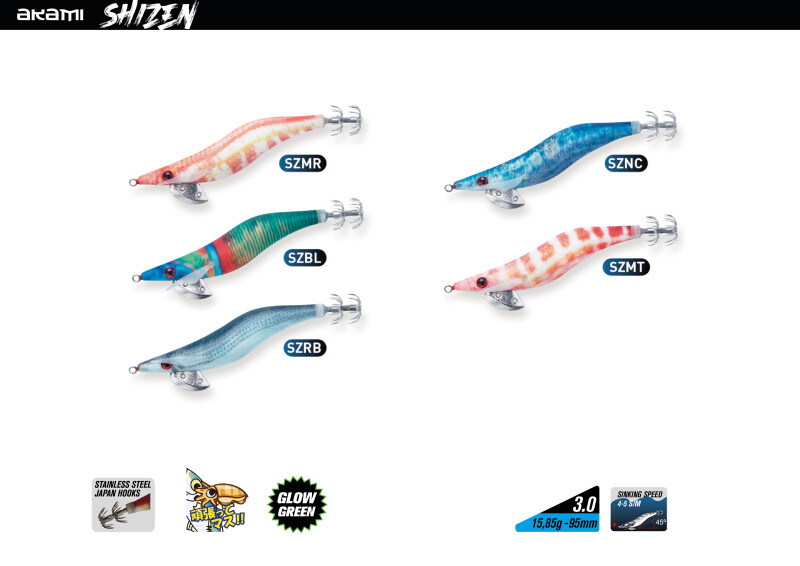 COLORES SHIZEN Pesca cefalópodos AKAMI