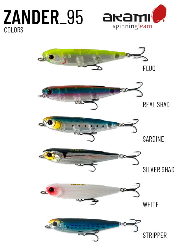 COLORES ZANDER Señuelos Aparejos Para spinning