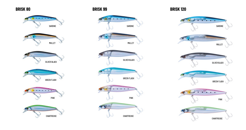 COLORES BRISK Señuelos Aparejos Para spinning