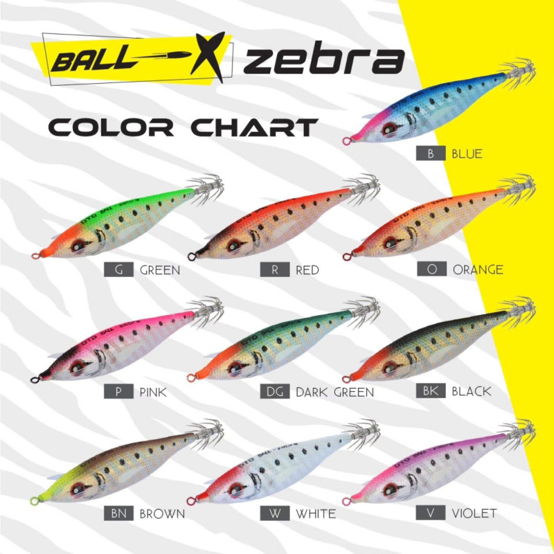 COLORES BALLISTIC ZEBRA X Pesca cefalópodos DTD